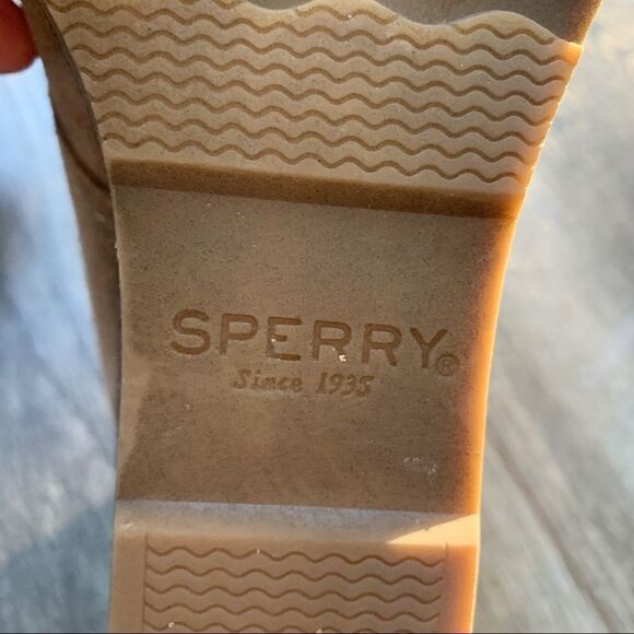 Sperry Celeste Prow Tan Taupe Wedge Heel Booties Size 10 - Picture 10 of 11